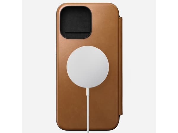 Nomad Modern Leather Folio, Folio, Apple, iPhone 15 Pro Max, 17 cm (6.7"), Tan (gul-brun)