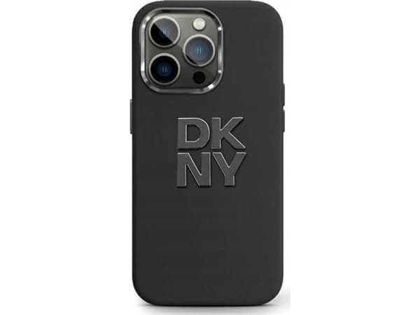 DKNY veske for IPHONE 15 DKHCP15SSMCBSK (DKNY HC Silikon med stabel metalllogo) Svart