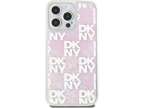 DKNY DKHCP15XLCPEPP iPhone 15 Pro Max 6,7" rosa/rosa hardcase Liquid Glitter Multilogo