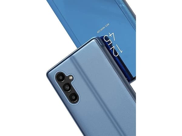 Hurtel Clear View Case-deksel til Samsung Galaxy A14-deksel med klaff blå