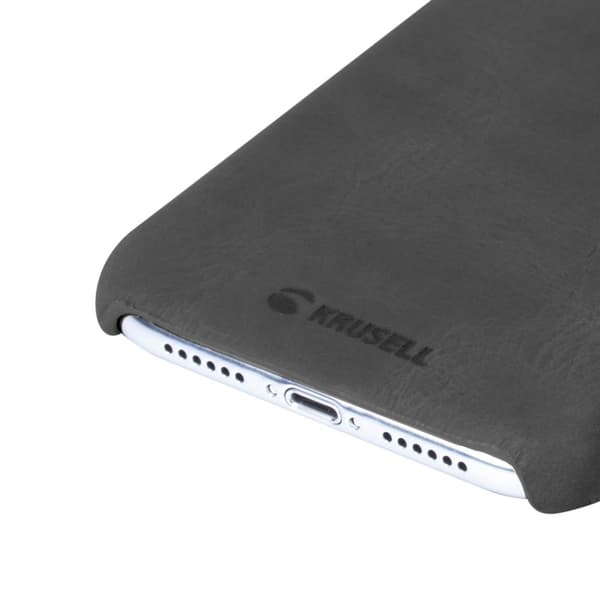 Krusell iPhone XR Sunne Cover Leather, Black