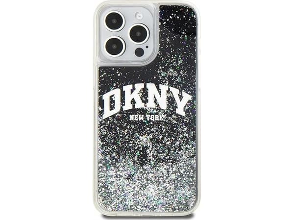DKNY-deksel for IPHONE 13 Pro Max DKHCP13XLBNAEK (DKNY HC Liquid Glitters med buelogo) Svart