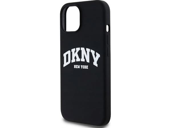 DKNY Liquid Silicone Valkoinen painettu logo MagSafe tapauksessa iPhone 12/12 Pro - musta