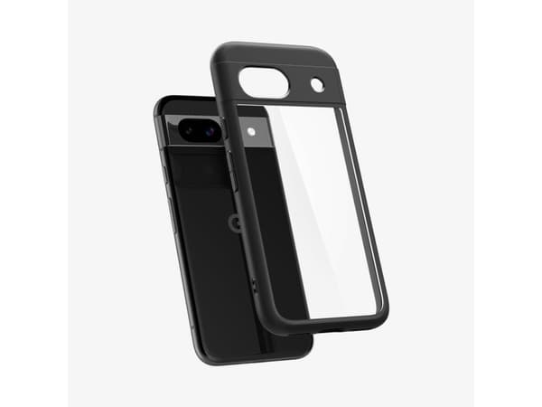 Spigen Ultra Hybrid - Baksidesskydd för mobiltelefon - polykarbonat, termoplastisk polyuretan (TPU) - mattsvart - för Google Pixel 8a