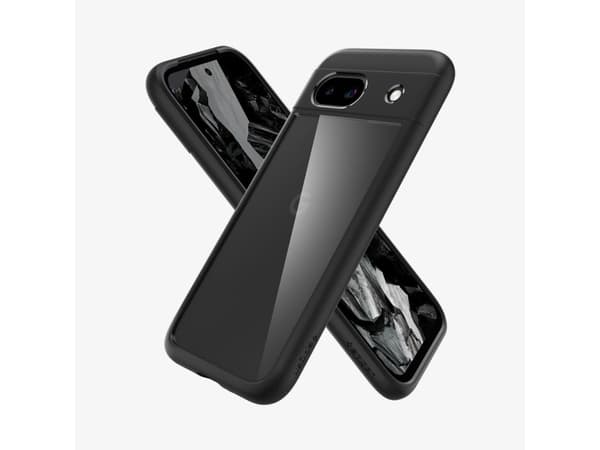 Spigen Ultra Hybrid - Baksidesskydd för mobiltelefon - polykarbonat, termoplastisk polyuretan (TPU) - mattsvart - för Google Pixel 8a