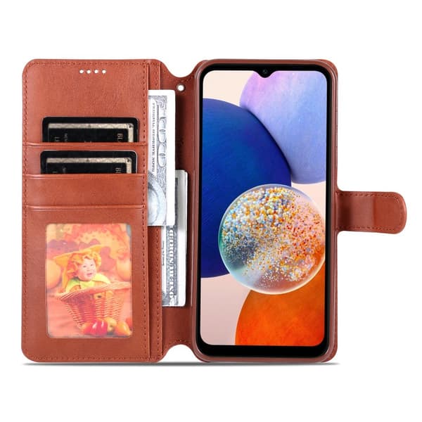 Lyxigt läderfodral för Samsung Galaxy A14 5G