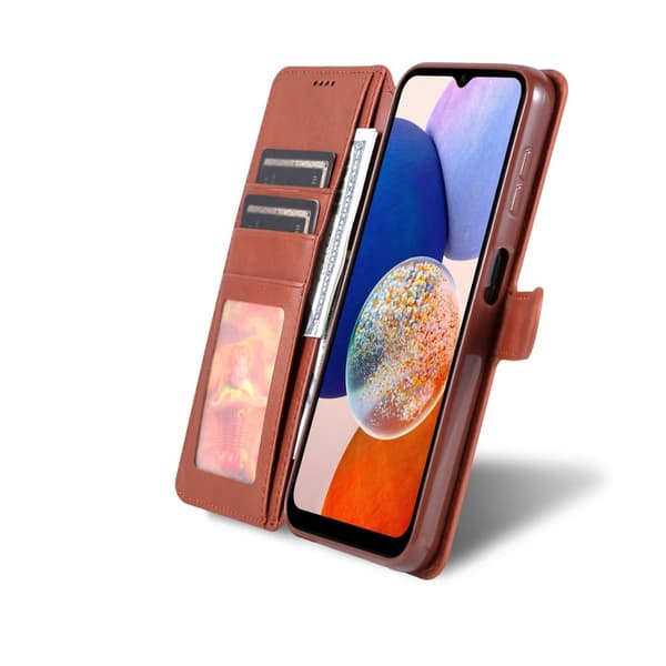 Lyxigt läderfodral för Samsung Galaxy A14 5G