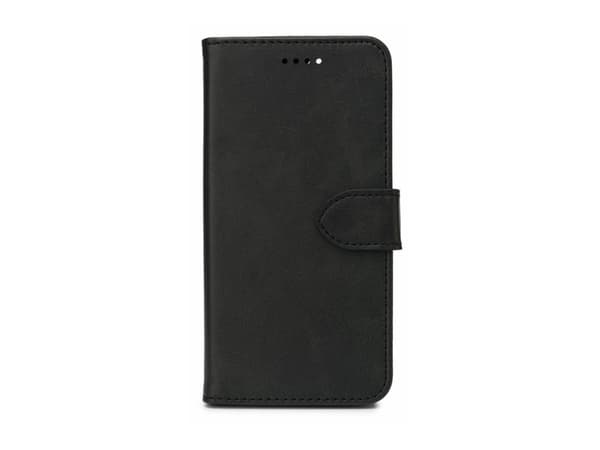 eSTUFF WALES - Lommebok for mobiltelefon - polyuretan (PU) - svart - for Apple iPhone 12