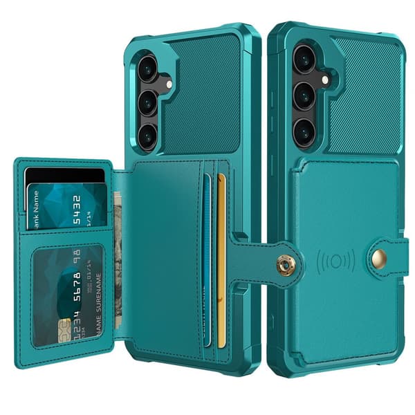 Elegant Plånboksfodral med Magnetisk Hållare för Samsung Galaxy S24 Plus