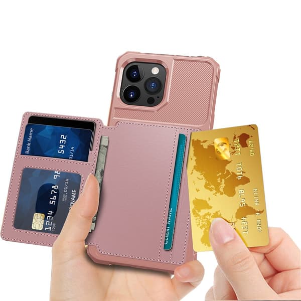 Elegant plånboksfodral i lyxigt PU-läder för iPhone 15 Pro