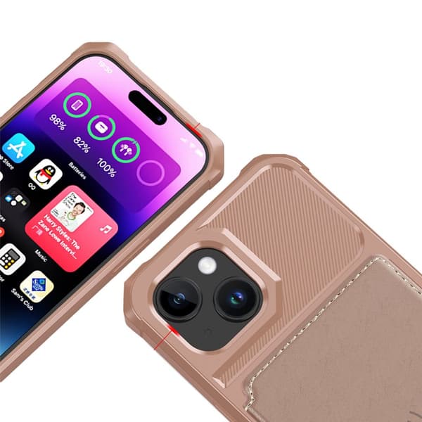 Elegant plånboksfodral i lyxigt PU-läder för iPhone 15 Plus