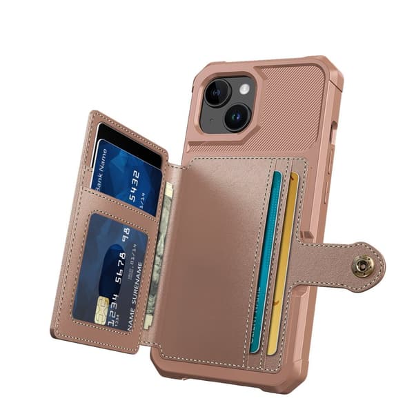Elegant plånboksfodral i lyxigt PU-läder för iPhone 15 Plus