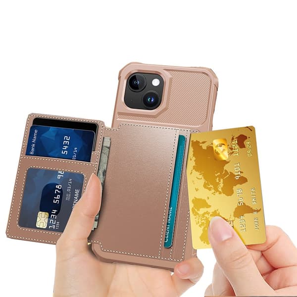 Elegant plånboksfodral i lyxigt PU-läder för iPhone 15 Plus