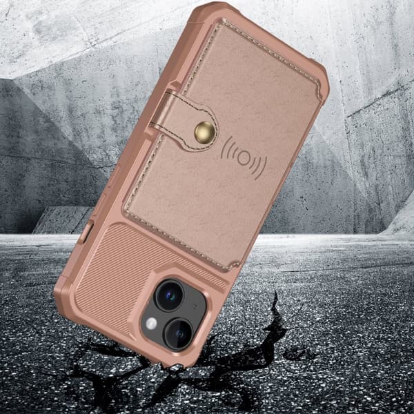 Elegant plånboksfodral i lyxigt PU-läder för iPhone 15 Plus