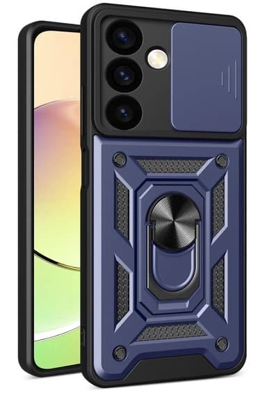 Samsung Galaxy A35 5G Skal - Blått Med Linsskydd samt ställfunktion