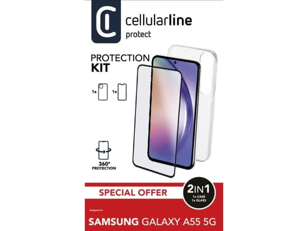 Cellularline 8018080478239, Omslag, Samsung, Galaxy A55 5G, 16,8 cm (6.6"), Transparent