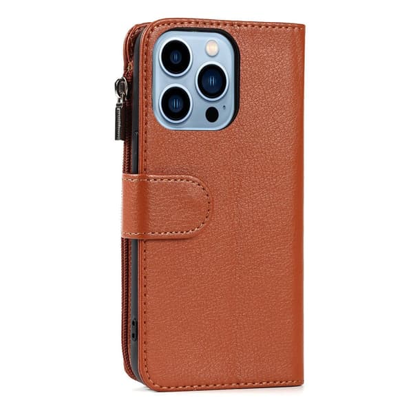 iPhone15ProMax - Fodral med Dragkedja, Flip-Fodral med Axelrem