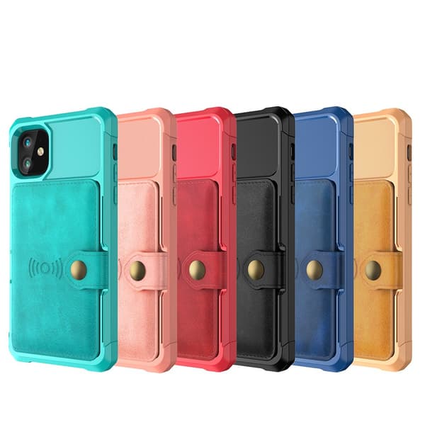 iPhone 12 Mini - Skyddande Praktiskt Skal med Korthållare
