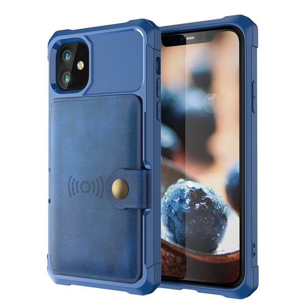 iPhone 12 Mini - Skyddande Praktiskt Skal med Korthållare