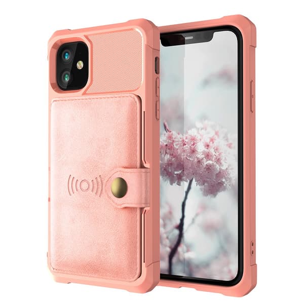 iPhone 12 Mini - Skyddande Praktiskt Skal med Korthållare