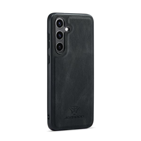 Läderplånbok med magnetiskt hållare för Galaxy S24 Plus