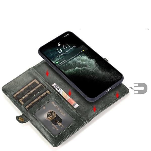 iPhone 12 Mini - Praktiskt Robust 2-1 Plånboksfodral