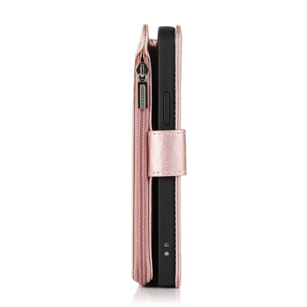 iPhone15PLUS - Stilrent Fodral med Dragkedja, Flip-Fodral med Axelrem