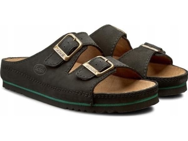 Scholl Air Bag - unisex-sandaler, sort, størrelse 42