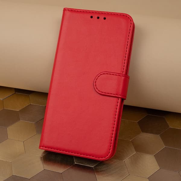 Samsung Galaxy A55 5G  Book Case Fodral Mobilplånbok röd