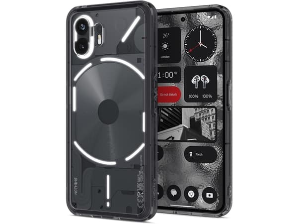 Spigen Ultra Hybrid - Baksidesskydd för mobiltelefon - polykarbonat, flexibel termoplastisk polyuretan (TPU) - rymdkristall - för Nothing Phone (2)
