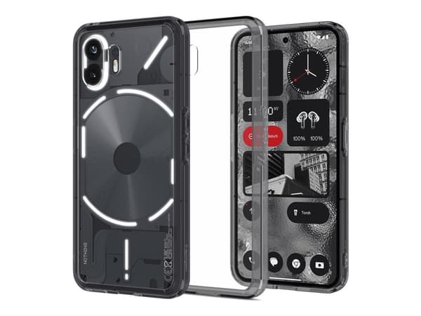 Spigen Ultra Hybrid - Baksidesskydd för mobiltelefon - polykarbonat, flexibel termoplastisk polyuretan (TPU) - rymdkristall - för Nothing Phone (2)
