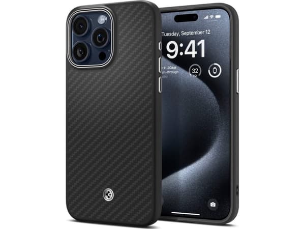 Spigen ACS07045, Suojus, Apple, iPhone 15 Pro, 15,5 cm (6.1"), Musta