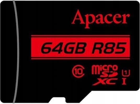 Kart over microSDXC Apacer R85 64GB (85/10 MB/s) Klasse 10 U1