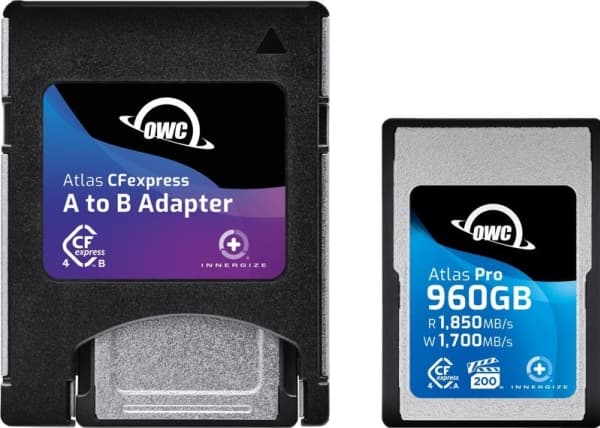 OWC CFXA4P00960 960GB Atlas Pro CFexpress Type A Cards - VPG 200 CFX to B Adapter (OWCCFXA4P00960)