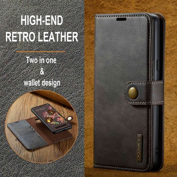 DG.MING 2-in-1 Magnet Wallet Google Pixel 7 Brown
