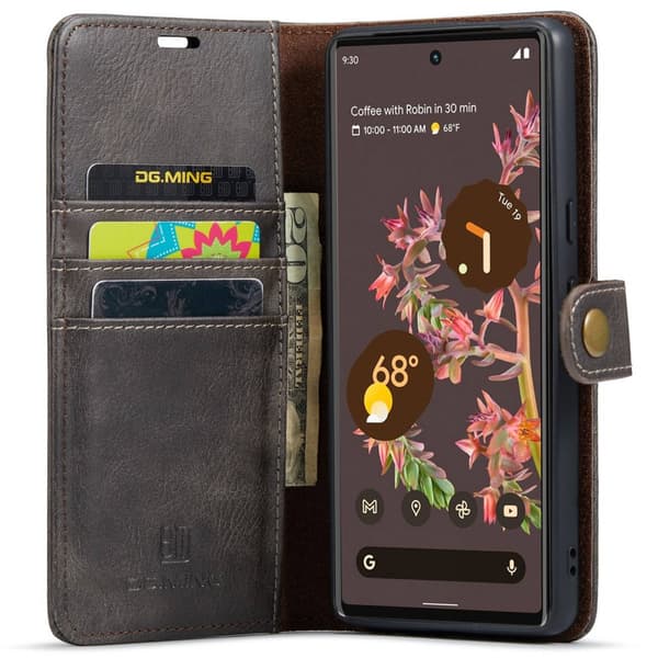 DG.MING 2-in-1 Magnet Wallet Google Pixel 7 Brown