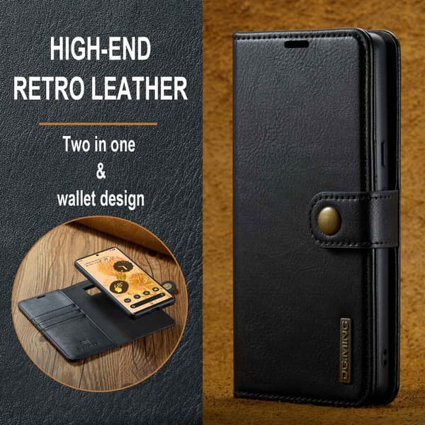 DG.MING 2-in-1 Magnet Wallet Google Pixel 7 Pro Black