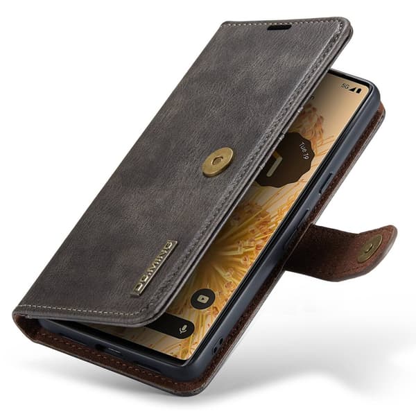 DG.MING 2-in-1 Magnet Wallet Google Pixel 7 Pro Brown