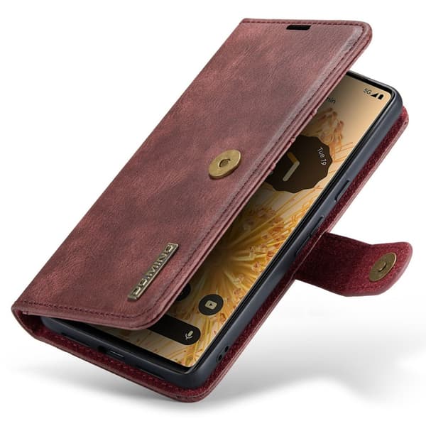DG.MING 2-in-1 Magnet Wallet Google Pixel 7 Pro Red
