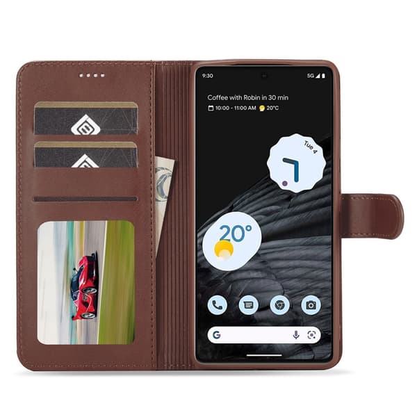 LC.IMEEKE Plånboksfodral Google Pixel 7 Brun