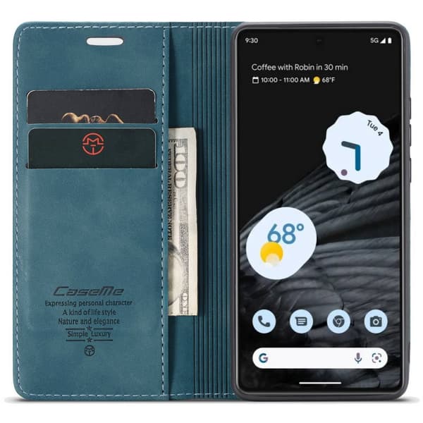 CaseMe Slim Plånboksfodral Google Pixel 7 Blå