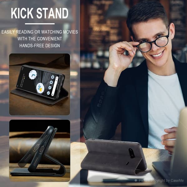 CaseMe Slim Plånboksfodral Google Pixel 7 Svart