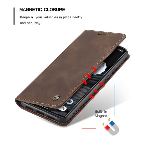 CaseMe Slim Plånboksfodral Google Pixel 7 Brun