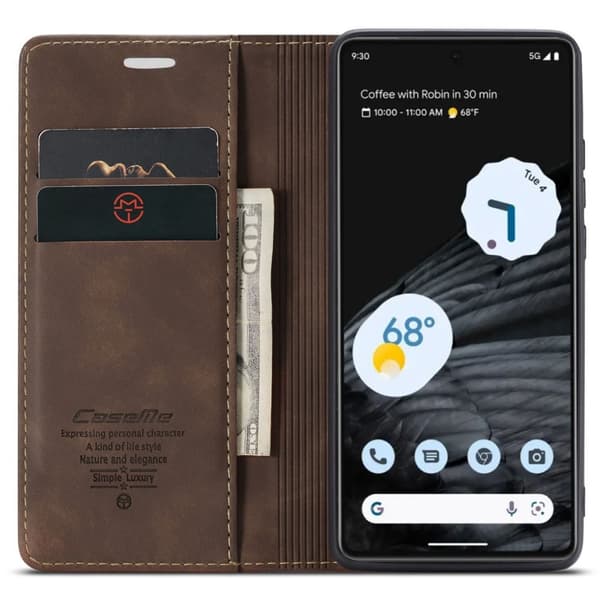 CaseMe Slim Plånboksfodral Google Pixel 7 Brun
