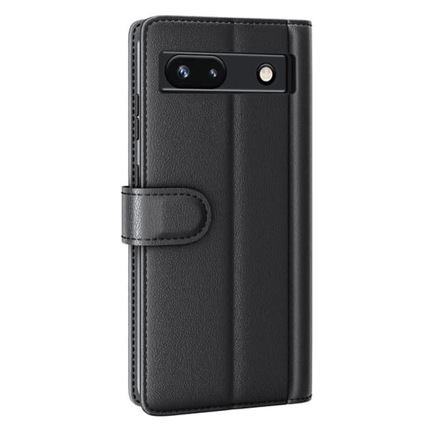 Äkta Läderfodral Google Pixel 7a Svart