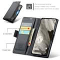 Miniatyrbild 8 av 10: CaseMe Slim Plånboksfodral RFID-skydd Google Pixel 8 Svart