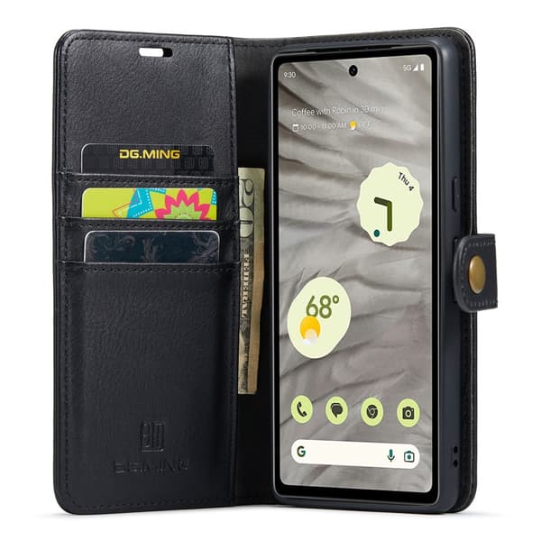 DG.MING 2-in-1 Magnet Wallet Google Pixel 7a Black
