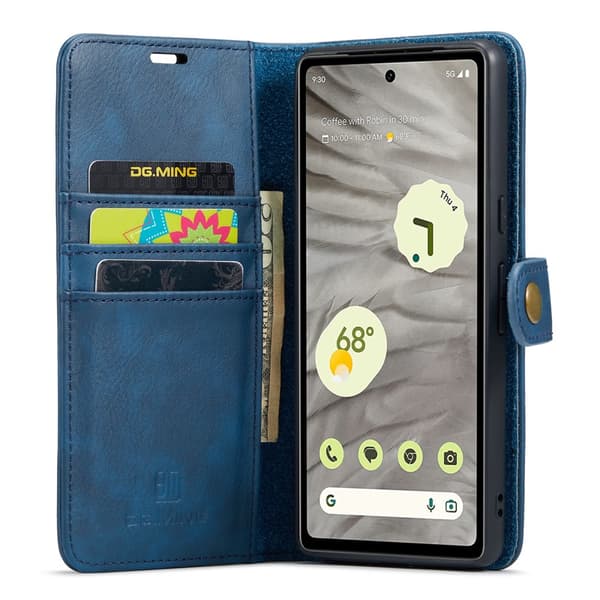 DG.MING 2-in-1 Magnet Wallet Google Pixel 7a Blue