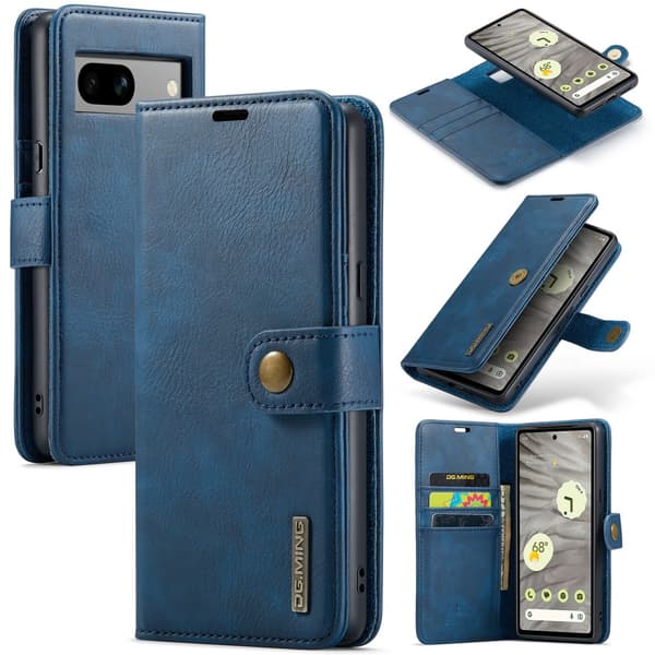 DG.MING 2-in-1 Magnet Wallet Google Pixel 7a Blue
