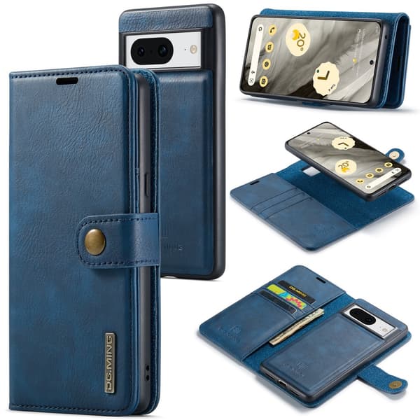 DG.MING 2-in-1 Magnet Wallet Google Pixel 8 Blue